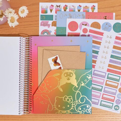 Hello Kitty 12-Month Weekly and Monthly Life Planner (Jan - Dec 2025), 7" x 9" Spiral Planner, Vertical Layout, Platinum Coil, Hello Kitty & Friends Dreamer Covers, Hello Kitty Pages by Erin Condren in Saudi Arabia