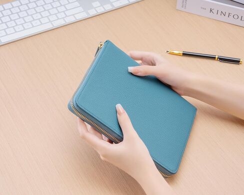 B6 Zipper Leather Planner Cover for Stalogy, Midori, Leuchtturm1917 and More - with Pen Loop, Card Slots and Back Pocket (Black) in Kuwait