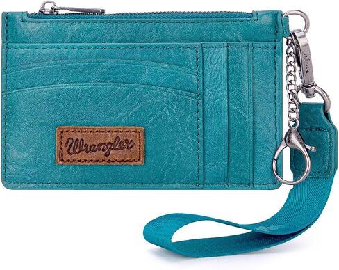 Montana West X Wrangler Wallet Card Holder RFID Credit Card Holder for Women Small Card Wallet Keychain Wallet with Wristlet Strap in Saudi Arabia