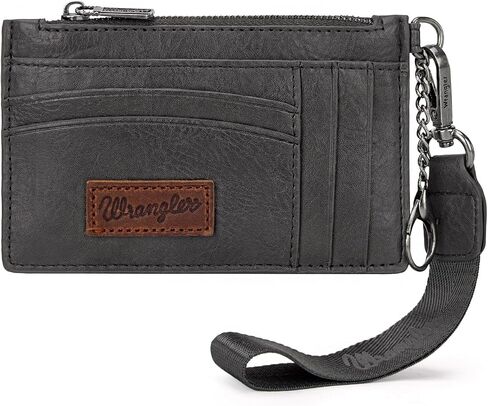 Montana West X Wrangler Wallet Card Holder RFID Credit Card Holder for Women Small Card Wallet Keychain Wallet with Wristlet Strap in Saudi Arabia