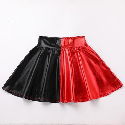 ABAFIP Women's Shiny Pleated Mini Skirt High Waisted Flared A-Line Short Rave Skater Skirts in Kuwait