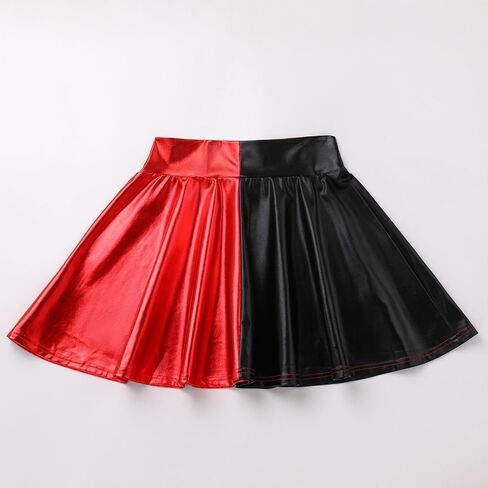 ABAFIP Women's Shiny Pleated Mini Skirt High Waisted Flared A-Line Short Rave Skater Skirts in Kuwait
