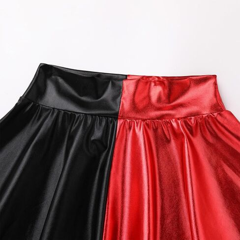 ABAFIP Women's Shiny Pleated Mini Skirt High Waisted Flared A-Line Short Rave Skater Skirts in Kuwait