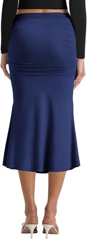 Pasgreson Women's Fishtail Midi Skirts High Waist Mermaid Bodycon Skirts Stretch Work Business Pencil Skirt in Saudi Arabia