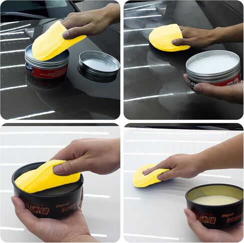 12 Pcs Microfiber Wax Applicator Pads 5 Inches Car Wax Applicator Bulk Soft Car Detailing for Car Buffing Cleaning Wax Wash(Yellow) in Saudi Arabia