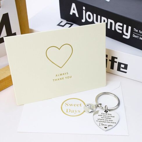 YATOJUZI Gifts for Mom,Thank You Gifts for Teacher Nurse Couple,Heart Keychain,Inspirational Gifts for Friends Sister Aunt in Kuwait