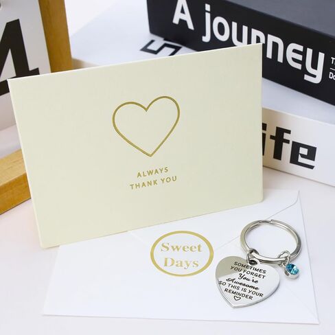 YATOJUZI Gifts for Mom,Thank You Gifts for Teacher Nurse Couple,Heart Keychain,Inspirational Gifts for Friends Sister Aunt in Kuwait