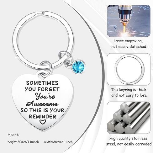 YATOJUZI Gifts for Mom,Thank You Gifts for Teacher Nurse Couple,Heart Keychain,Inspirational Gifts for Friends Sister Aunt in Kuwait