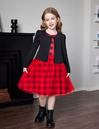 Arshiner Toddler Tutu Dress and Knit Cardigan Girls Fall Party Tulle Dresses and Long Sleeve Shrug Set in Saudi Arabia