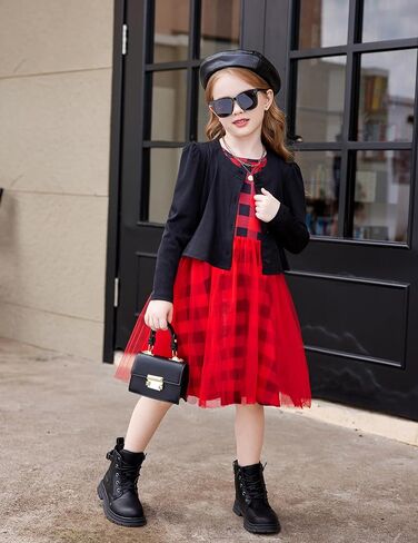 Arshiner Toddler Tutu Dress and Knit Cardigan Girls Fall Party Tulle Dresses and Long Sleeve Shrug Set in Saudi Arabia