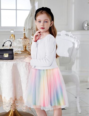 Arshiner Toddler Tutu Dress and Knit Cardigan Girls Fall Party Tulle Dresses and Long Sleeve Shrug Set in Saudi Arabia