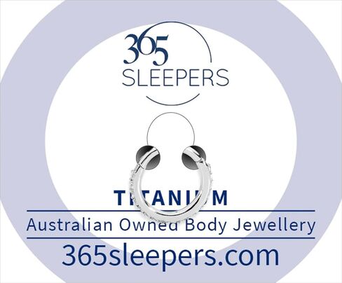 365 SLEEPERS G23 Titanium 16G Gem Hinged Segment Ring Helix Tragus Septum Nose Body Piercing Jewelry in Kuwait