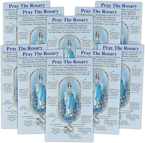 منشورات صلاة المسبحة الوردية، كتيب تعليمي للمبتدئين، منشورات الكنيسة الكاثوليكية، 6 ¼ × 14 بوصة (عبوة من 10) in Kuwait