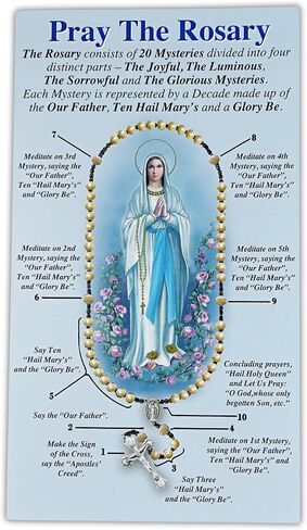 منشورات صلاة المسبحة الوردية، كتيب تعليمي للمبتدئين، منشورات الكنيسة الكاثوليكية، 6 ¼ × 14 بوصة (عبوة من 10) in Kuwait