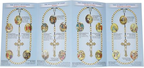 منشورات صلاة المسبحة الوردية، كتيب تعليمي للمبتدئين، منشورات الكنيسة الكاثوليكية، 6 ¼ × 14 بوصة (عبوة من 10) in Kuwait