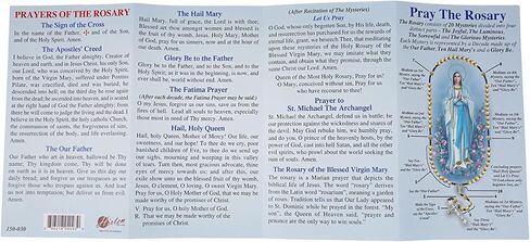 منشورات صلاة المسبحة الوردية، كتيب تعليمي للمبتدئين، منشورات الكنيسة الكاثوليكية، 6 ¼ × 14 بوصة (عبوة من 10) in Kuwait
