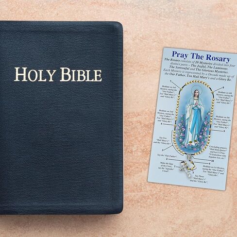 منشورات صلاة المسبحة الوردية، كتيب تعليمي للمبتدئين، منشورات الكنيسة الكاثوليكية، 6 ¼ × 14 بوصة (عبوة من 10) in Kuwait