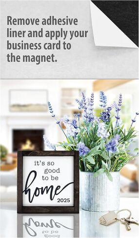 2025 Peel and Stick Magnetic Business Card Calendars, Includes Envelopes, Mail for 1oz Rate, Great Sales Marketing Tool (Happiness is Homemade - Recipes, 25 Pack) in Saudi Arabia