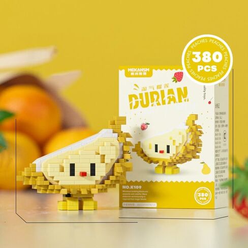 مجموعة أدوات بناء صغيرة من سلسلة Happy Fruit Party ألعاب لطيفة على شكل فواكه صغيرة وزخارف سطح المكتب متوافقة مع Nano Kids 12 مجموعة in Saudi Arabia