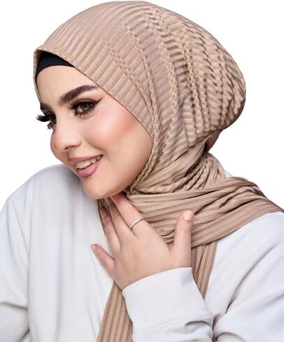 الحجاب الفوري للنساء | غطاء رأس 100% قطن مضلع | حجاب سهل الارتداء مع دبوس معدني in Saudi Arabia