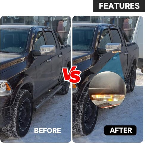 Mirror Turn Signal Light Front Left Drive Side - Compatible Dodge Ram 1500 2500 2009-2018 - Replace Part 68064949AA in Saudi Arabia