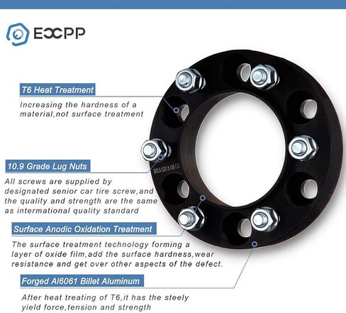 ECCPP 4X 8 Lug 8x165.1mm إلى 8x180mm محولات فواصل العجلات 1.5 بوصة 8x6.5 إلى 8x180 مناسبة لسيارة شيفروليه سيلفرادو 2500HD 3500HD لسوبربان سييرا 1500HD 3500HD لـ Yukon XL 2500 in Saudi Arabia