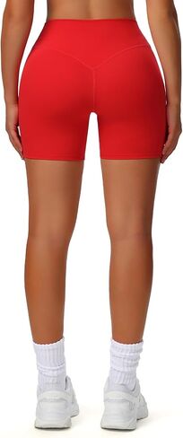 Aoxjox Workout Biker Shorts for Women High Waisted Exercise Athletic Gym Running Breeze Yoga Shorts 6" in Kuwait