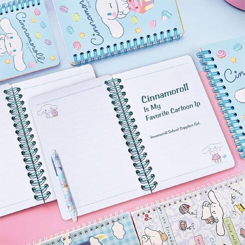 Cute School Supplies Set, Kawaii School Supplies Gift Set, Including Cartoon Journal Pencil Case Ballpoint Pen ID Badge Holder Stickers Key Chain Bookmark in Saudi Arabia