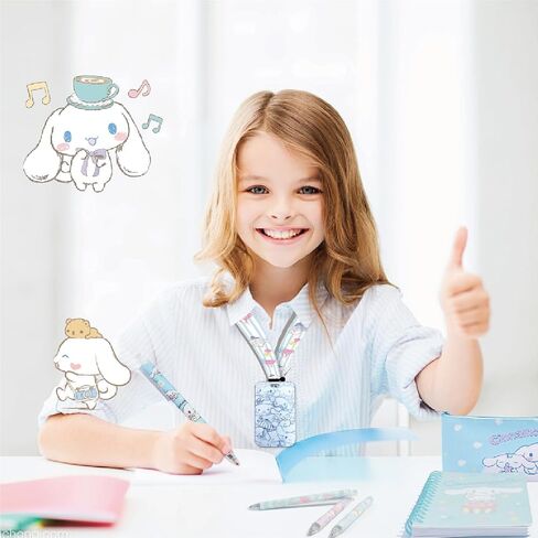 Cute School Supplies Set, Kawaii School Supplies Gift Set, Including Cartoon Journal Pencil Case Ballpoint Pen ID Badge Holder Stickers Key Chain Bookmark in Saudi Arabia