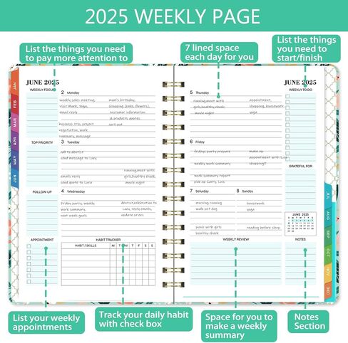 مخطط/تقويم شهري 2024-2026 - يوليو 2024 - يونيو 2026، مخطط شهري لمدة عامين 2024-2026، مخطط شهري 2024-2026 مع جيب على الجانبين، 9 بوصة × 11 بوصة، علامات تبويب شهرية، ربط قوي in Kuwait