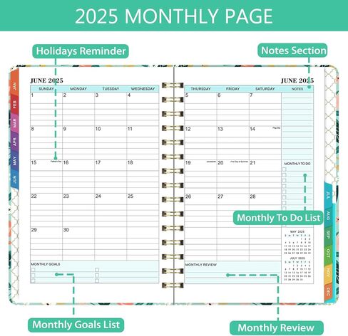 مخطط/تقويم شهري 2024-2026 - يوليو 2024 - يونيو 2026، مخطط شهري لمدة عامين 2024-2026، مخطط شهري 2024-2026 مع جيب على الجانبين، 9 بوصة × 11 بوصة، علامات تبويب شهرية، ربط قوي in Kuwait