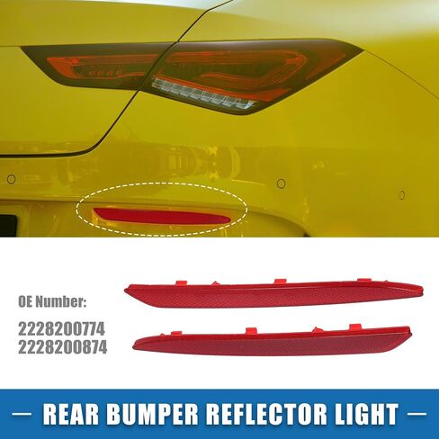 Rear Bumper Reflector Light 2228200774 for Mercedes-Benz W166 C292 GLE & AMG 2016-2019 PC ABS Red in Saudi Arabia