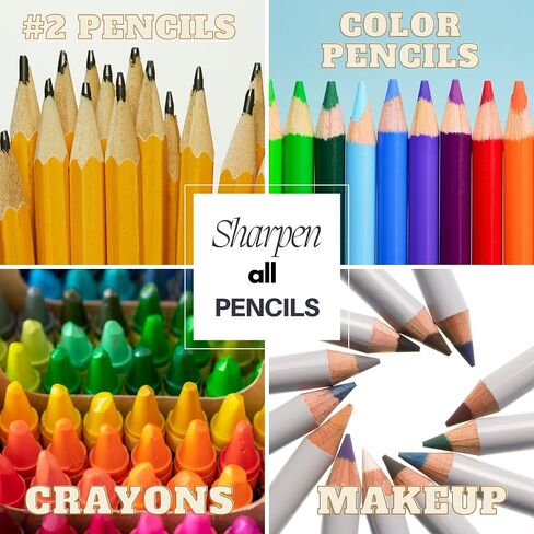 Iconikal 2-Size Hole Manual Pencil Sharpener with Rubber Grip, 6 Colors, 48-Pack in Saudi Arabia