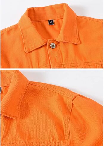 GINZOUS Men's Jean Fancy Color Denim Jacket in Kuwait