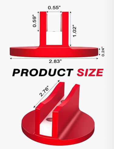 Magnetic Jack Pad Aluminum Slotted Jack Pad Universal Pinch Weld Jack Adapter Compatible with Sub-Frame Vehicle Floor Jack- 1pc, Red in Kuwait