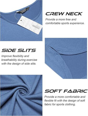 COOFANDY Men's 3 Pack Workout Tank Tops Sleeveless Gym Shirts Bodybuilding Fitness Muscle Tee Shirts in Kuwait