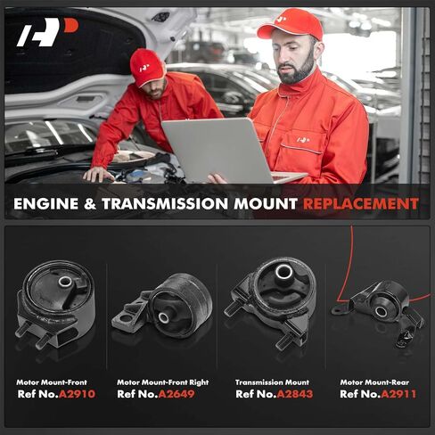 A-Premium 4PCS Engine Motor Mount and Transmission Mount Kit Compatible with Ford Escort 1997-2003 & Mercury Tracer 1997-1999, 2.0L, Automatic Transmission in Saudi Arabia