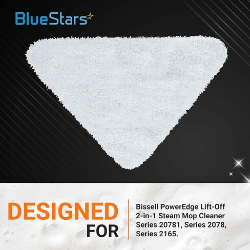 BlueStars Pack of 6 Microfiber Steam Mop Pads Compatible with Bissell PowerEdge Lift-Off Steam Mop Cleaner Series 2078 20781 2165 in Saudi Arabia