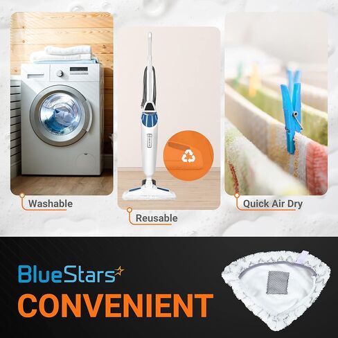 BlueStars Pack of 6 Microfiber Steam Mop Pads Compatible with Bissell PowerEdge Lift-Off Steam Mop Cleaner Series 2078 20781 2165 in Saudi Arabia