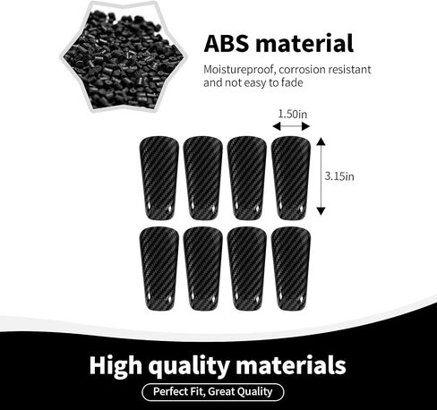 A/B Pillar Grab Handle Covers Trim Compatible with Jeep Wrangler JL JLU 2018-2023 4-Door, Carbon Fiber in Saudi Arabia