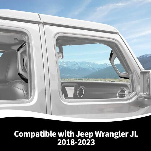 A/B Pillar Grab Handle Covers Trim Compatible with Jeep Wrangler JL JLU 2018-2023 4-Door, Carbon Fiber in Saudi Arabia