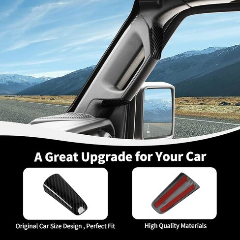 A/B Pillar Grab Handle Covers Trim Compatible with Jeep Wrangler JL JLU 2018-2023 4-Door, Carbon Fiber in Saudi Arabia