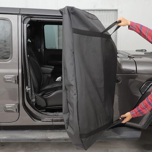 Jimen Compatible with Jeep Wrangler TJ JK JL Gladiator JT, 2PCS Front Door Storage Bags with Carry Handles in Saudi Arabia