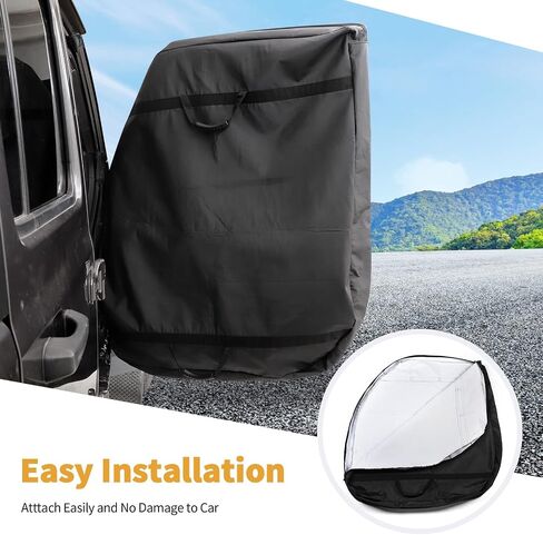 Jimen Compatible with Jeep Wrangler TJ JK JL Gladiator JT, 2PCS Front Door Storage Bags with Carry Handles in Saudi Arabia