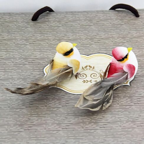 12pcs Artificial Birds, Simulation Foam Feather Birds Decorative Sparrow Bird Ornaments for Crafts Clip on Fake Birds Christmas Tree Decorations Garden Decor in Saudi Arabia