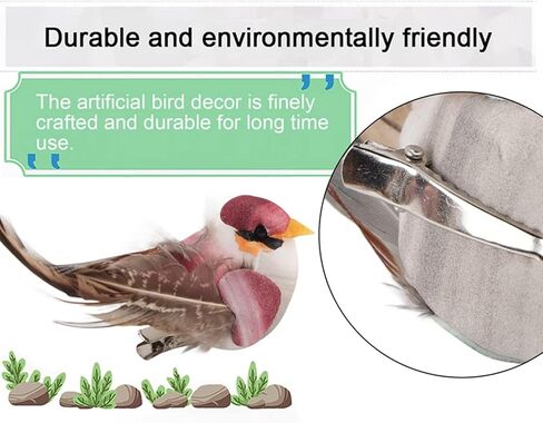 12pcs Artificial Birds, Simulation Foam Feather Birds Decorative Sparrow Bird Ornaments for Crafts Clip on Fake Birds Christmas Tree Decorations Garden Decor in Saudi Arabia