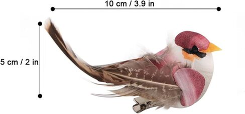 12pcs Artificial Birds, Simulation Foam Feather Birds Decorative Sparrow Bird Ornaments for Crafts Clip on Fake Birds Christmas Tree Decorations Garden Decor in Saudi Arabia