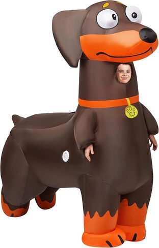 Spooktacular Creations Kids Halloween Inflatable Costumes, Dachshund Full Body Blow Up Costumes for Halloween Animal Cosplay Themed Party in Saudi Arabia