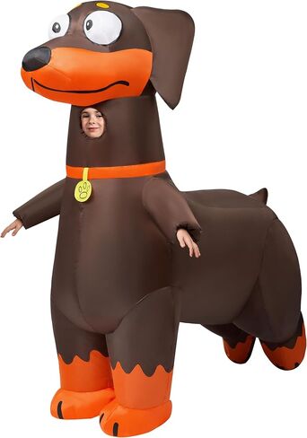 Spooktacular Creations Kids Halloween Inflatable Costumes, Dachshund Full Body Blow Up Costumes for Halloween Animal Cosplay Themed Party in Saudi Arabia