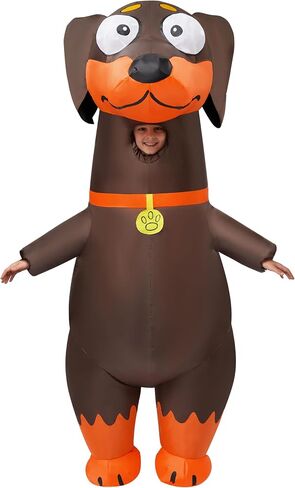 Spooktacular Creations Kids Halloween Inflatable Costumes, Dachshund Full Body Blow Up Costumes for Halloween Animal Cosplay Themed Party in Saudi Arabia